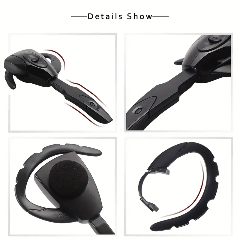 ultra long wireless earhook headphones lightweight rechargeable non in ear design for sports driving details 4