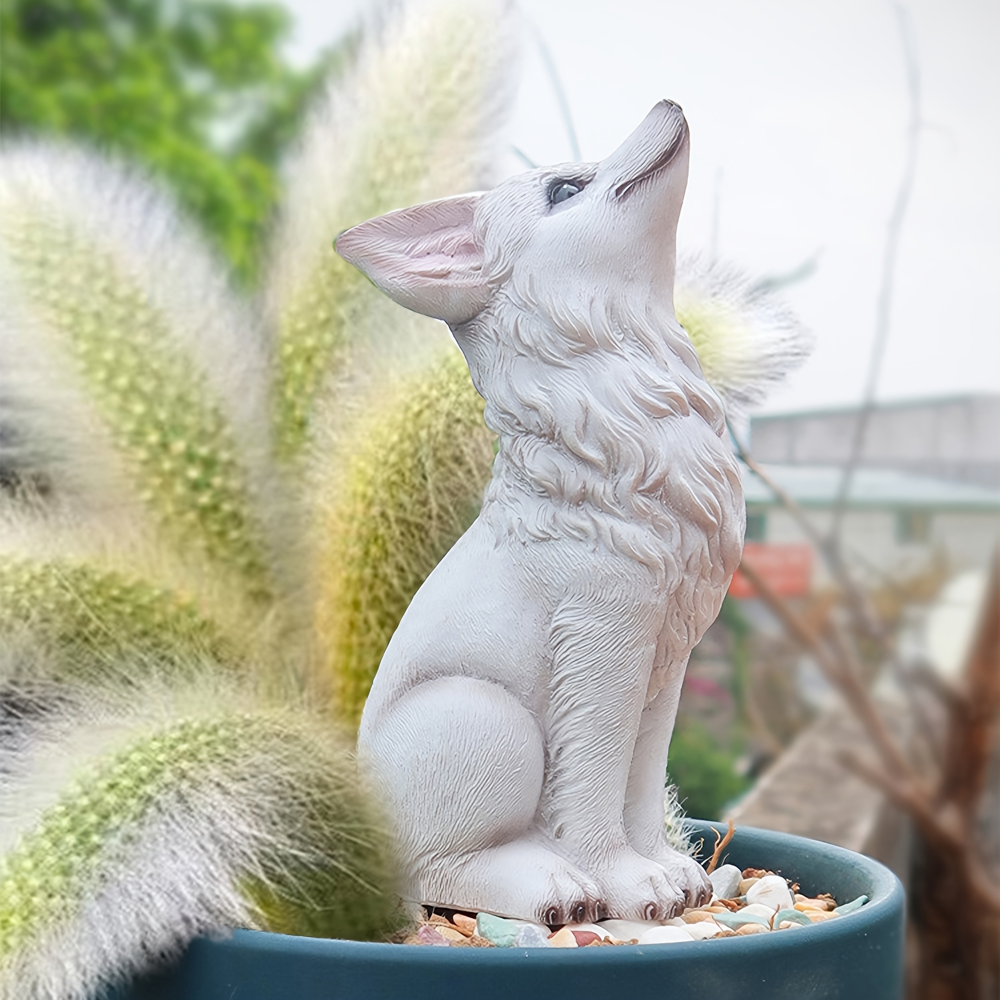 1pc resin nine tailed fox decoration ideal indoor outdoor - Temu