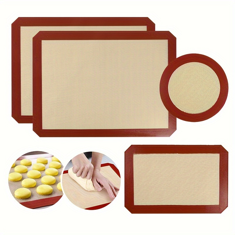 

4pcs Silicone Baking Mat Set - Bpa-free, & Reusable Food-safe Liners For Macarons, Pastries, Cookies - Halloween, Christmas, Easter, Thanksgiving