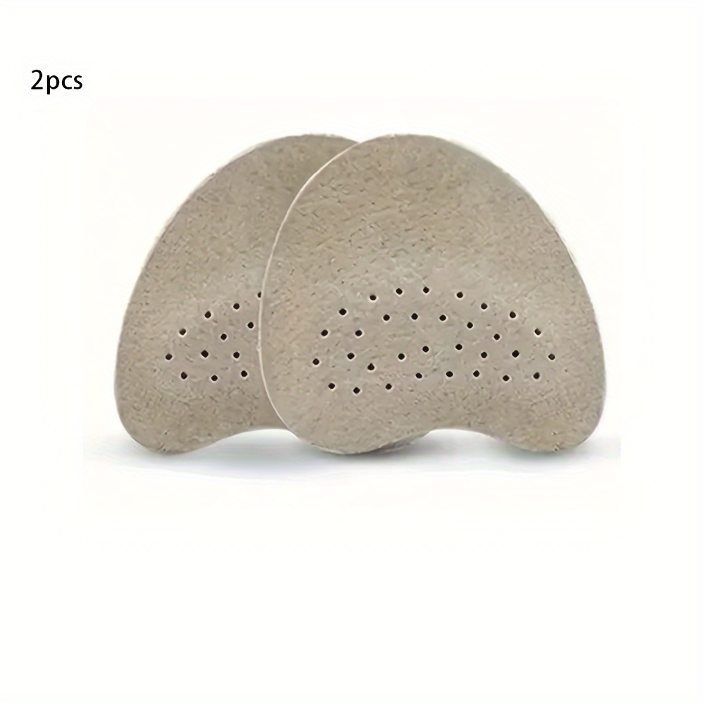 2pcs Soft PU Anti-Slip Forefoot Pads for Women's High Heels - Breathable & Sweat-Absorbent, Shock-Absorbing Foot Care Insoles with Grip Pattern, Ideal for Summer Sandals