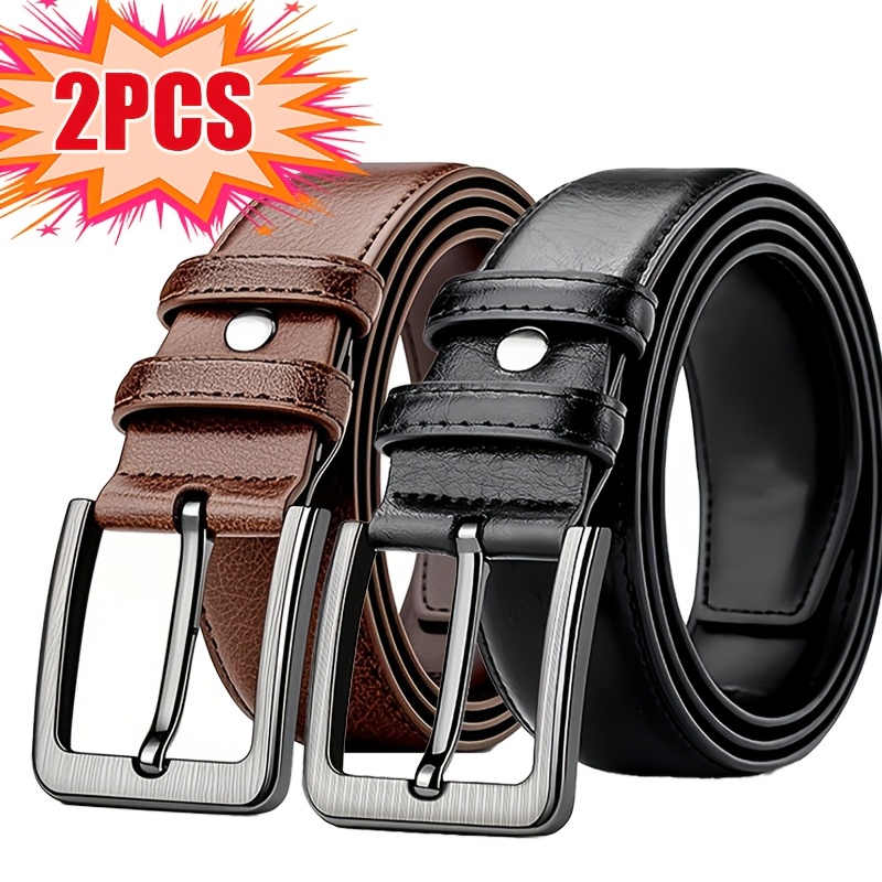 2 pack mens belt alloy   stylish design   width suitable for business and casual occasions sweat proof technology   suitable for men with larger waists suitable for   golf belt