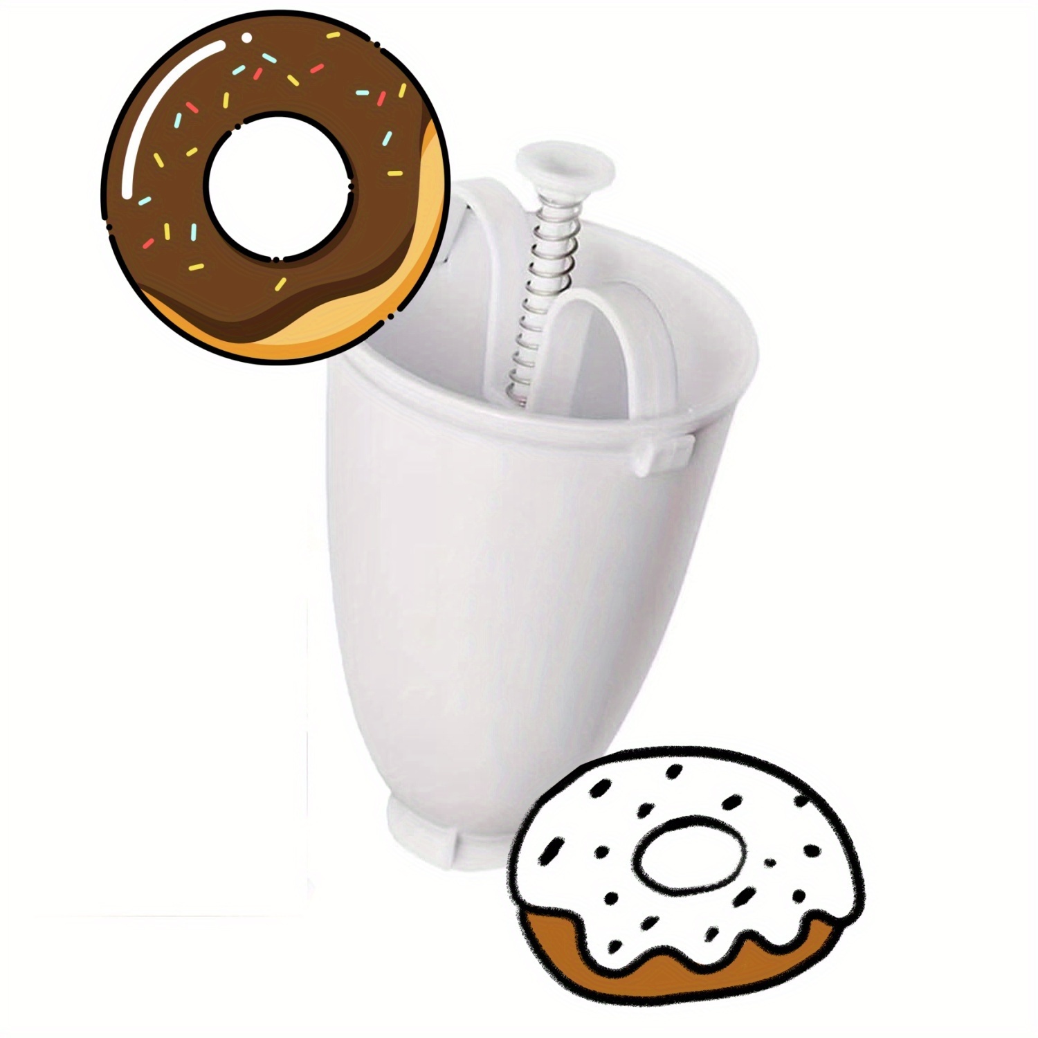 Manual Donut Maker Dispenser - Donut Mold - Lightweight Donut Maker Machine - Easy-to-use Kitchen Gadget For Homemade Donuts - For Home Kitchens Baking