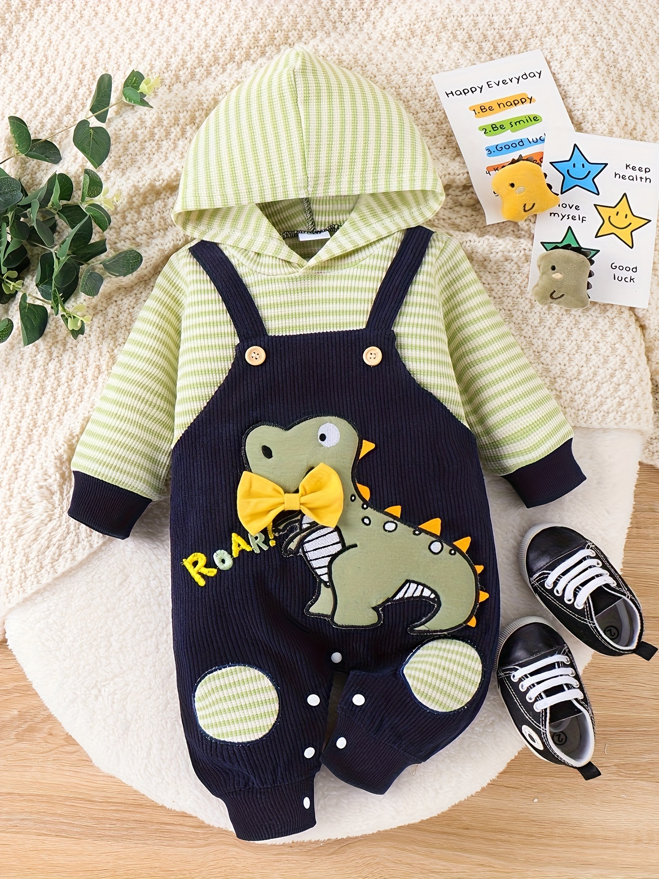 Baby Boy Clothes Newborn Outfits Infant Fall Winter Long Sleeve Cartoon  Romper Bodysuit+ Pocket Pants Set Months-18 Months, for Outdoor