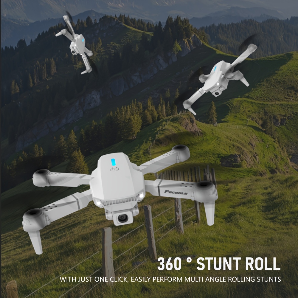 FACEGLE E88 Dron z Podwójnymi Kamerami, Start/Lądowanie Jednym Dotknięciem, Inteligentne Unoszenie się w Powietrzu, Wi-Fi FPV Quadcopter, Długi Czas Lotu, Ładowanie USB, Przyjazny dla Początkujących Dron z Instrukcją, do Fotografii Lotniczej i Vlogowania, Idealne na Prezenty Urodzinowe/Świąteczne (Czarny) - Doskonały dla Młodzieży i Dorosłych, Latający na Zewnątrz, Elegancki Design, Wytrzymała Konstrukcja, Technologii, Mini Dron