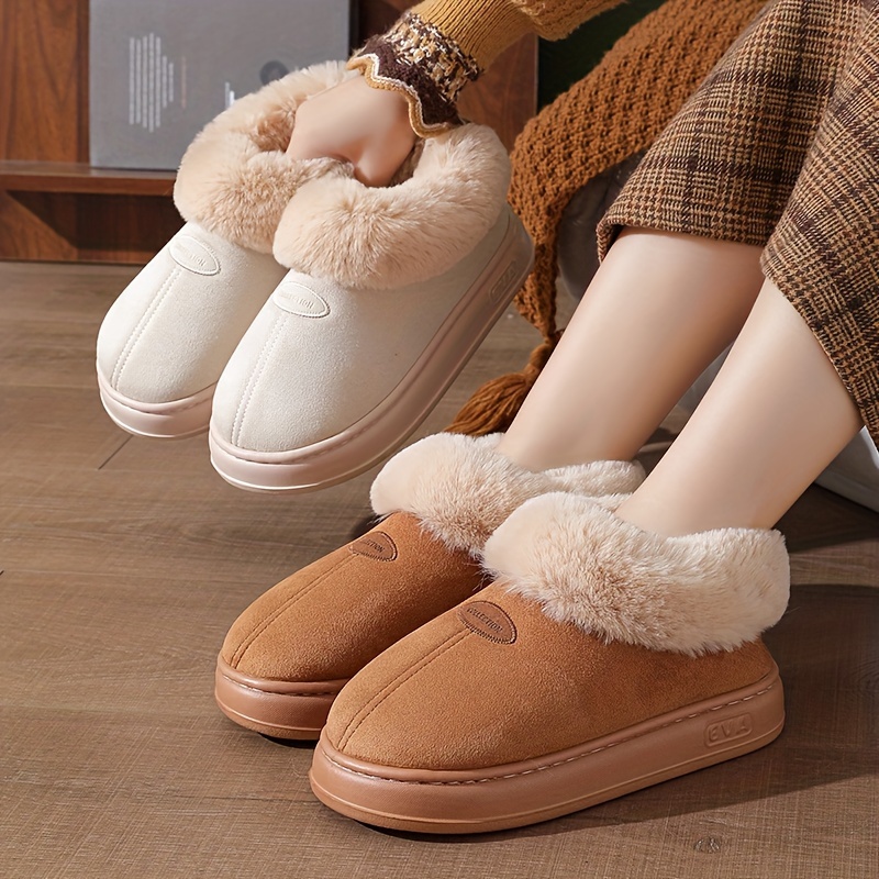 

European And American Women's Snow Boots Women's New Fashionable Integrated Head Slippers With Soles And For Home Use