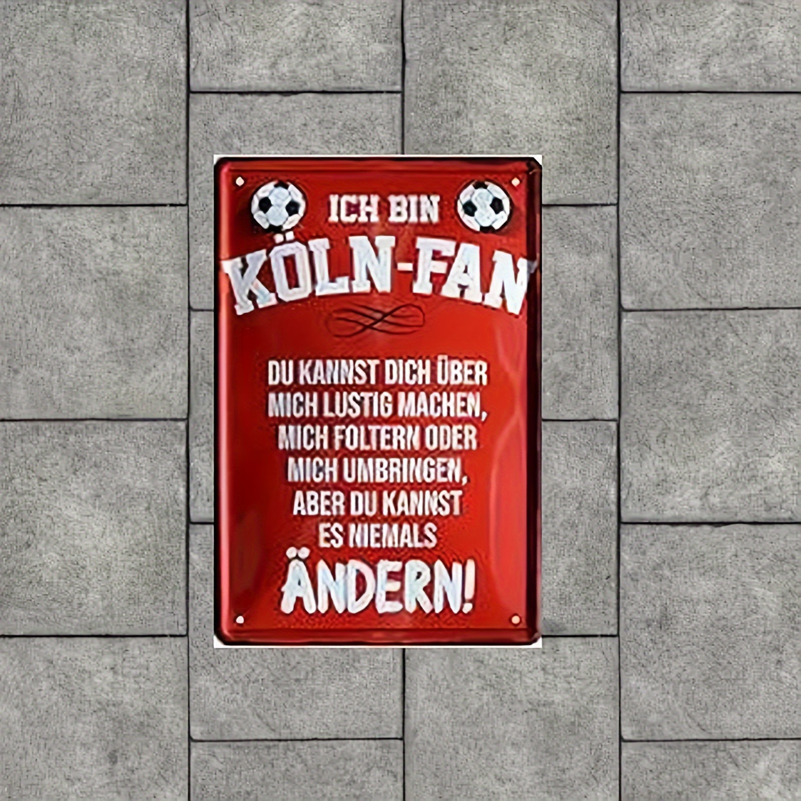 

Köln Fan Pride: Vintage-inspired Metal Tin Sign With German Quote - Perfect Gift For Birthdays & Christmas, 8x12 Inches, In White/green/, Christmas Decor