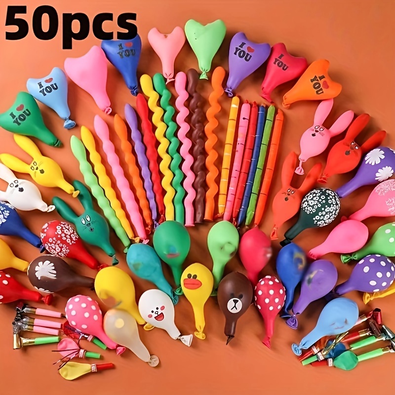 

50pcs Fast-inflating Balloons For Birthday, Wedding, Holiday Party And Event Decorations, Easy To Assemble Halloween Christmas Gift