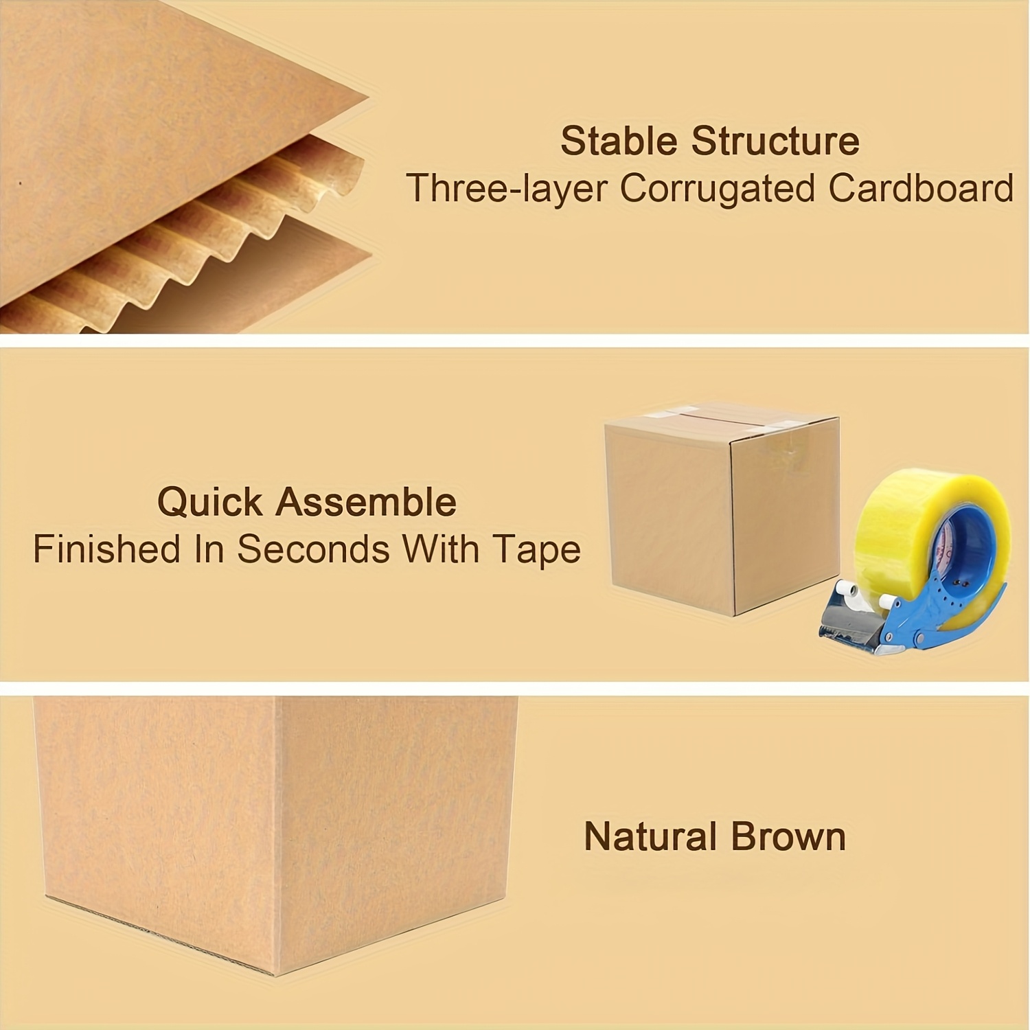 100 Pack 10x7x5 Cardboard Shipping Boxes – Brown Moving Mailing Cartons