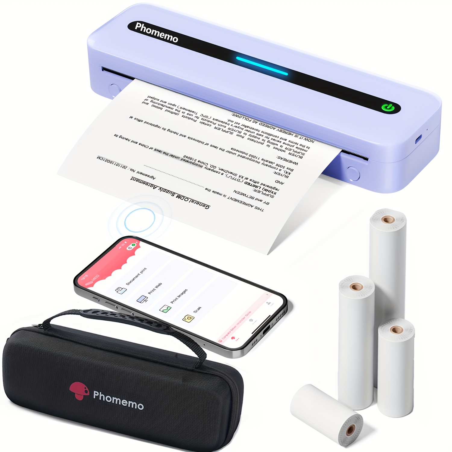 ポータブルワイヤレスプリンター Amazon.co.jp: サーマル配送ラベルプリンター、ワイヤレスBluetooth