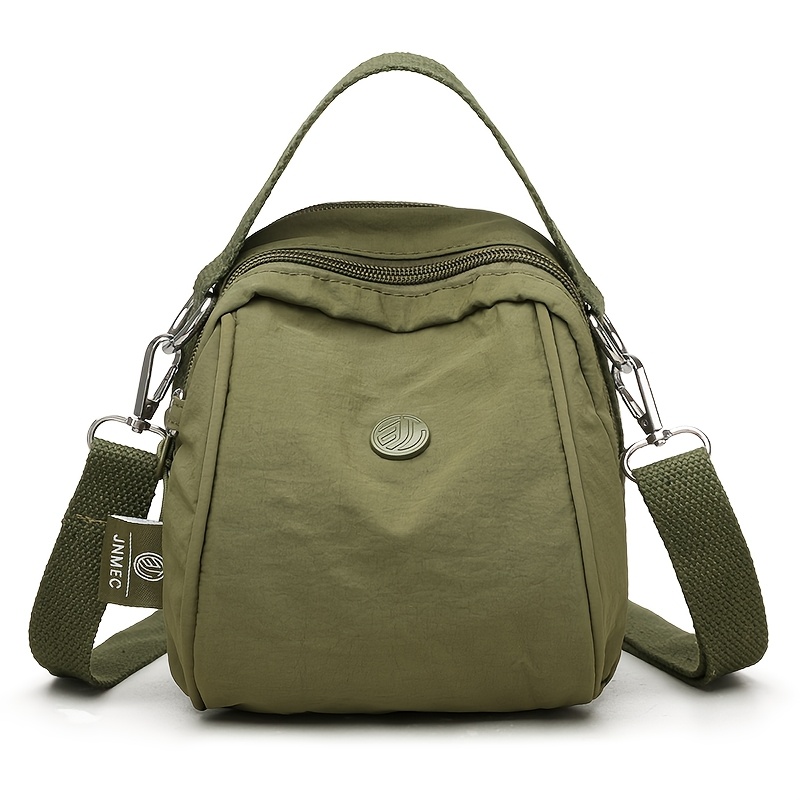TEMU [ Special] Women's Nylon Crossbody Bag With Detachable Shoulder Strap, Convertible To Handheld Or Single-shoulder Bag, Casual Purse, Multiple