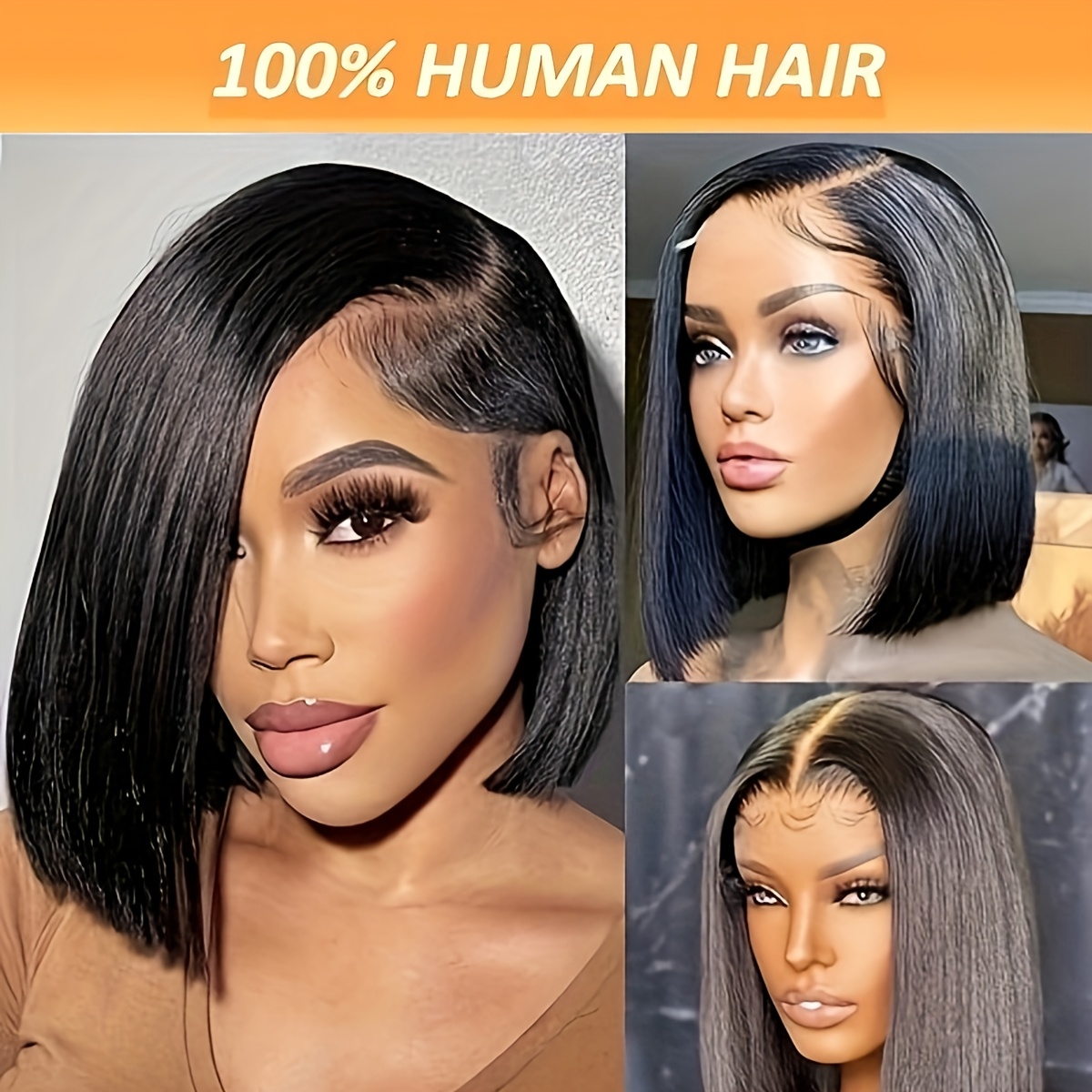 

180% Density Bob Wig 5x5 Front Lace Wig Pre- Human Hair Brazilian Hair Ladies