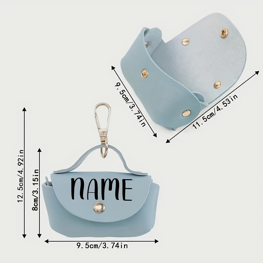 Personalized Dog Poop Bag Holder, Custom Name Dog Waste Bag Holder, Leather Poop Bag Dispenser, Engraved Dog Poop Bag, Custom Dog Mom Gifts