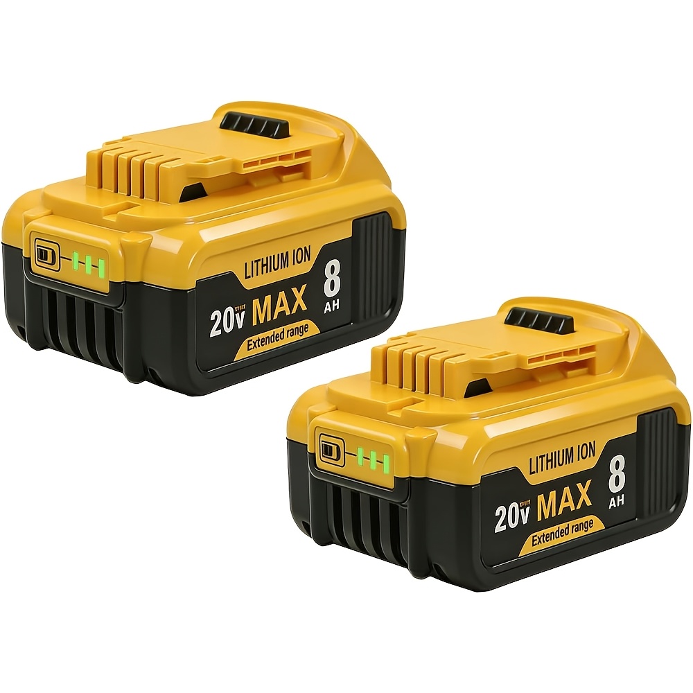 8000mAh 20V MAX Replacement Li-ion Battery for Dewalt Cordless Power Tools DCB208 DCB207 DCB206 and More