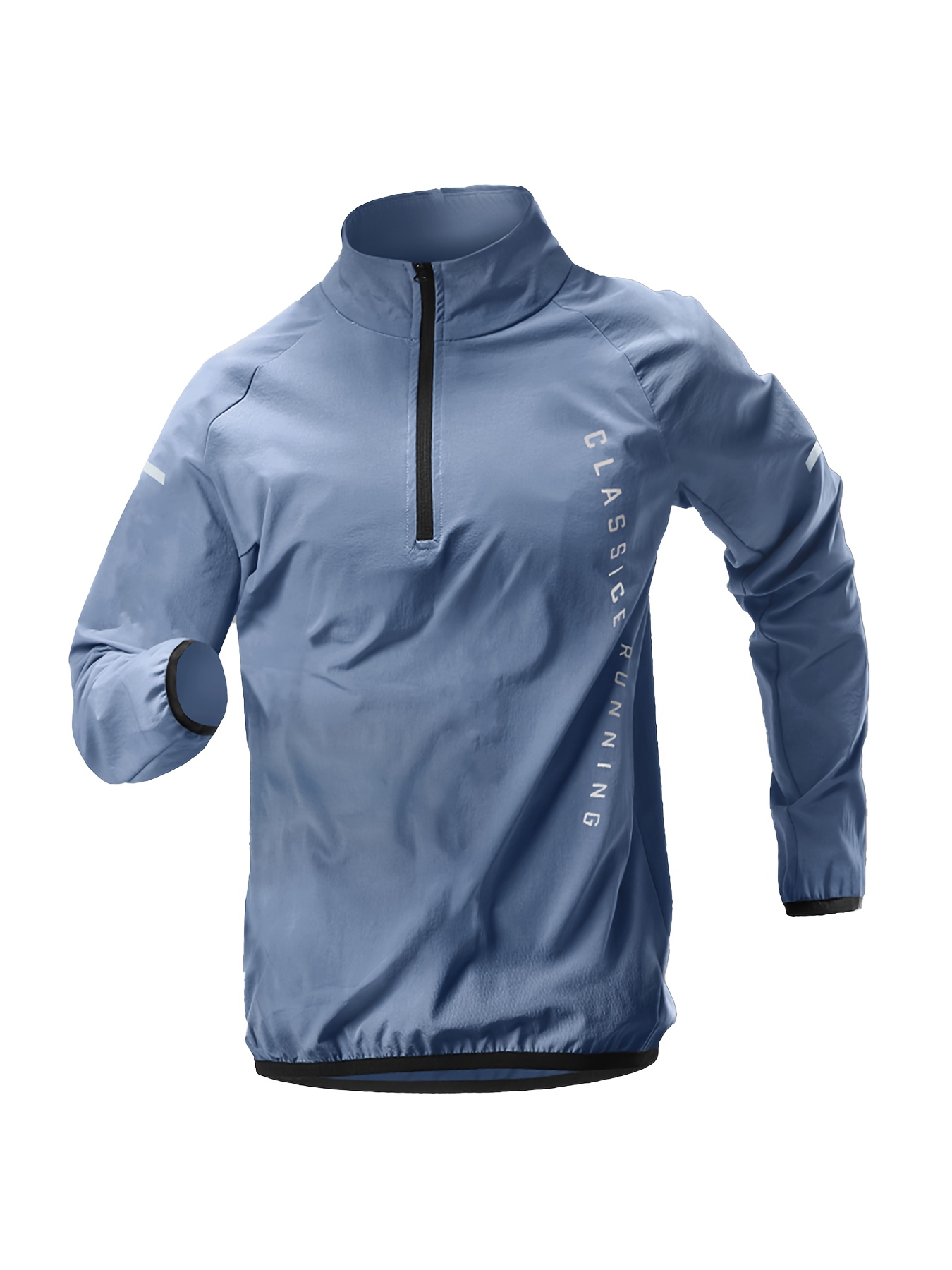 mens long sleeve half   top quick dry running t shirt   jacket breathable stretchy fabric moisture wicking training shirt with letter pattern suitable for   fitness cycling and hiking