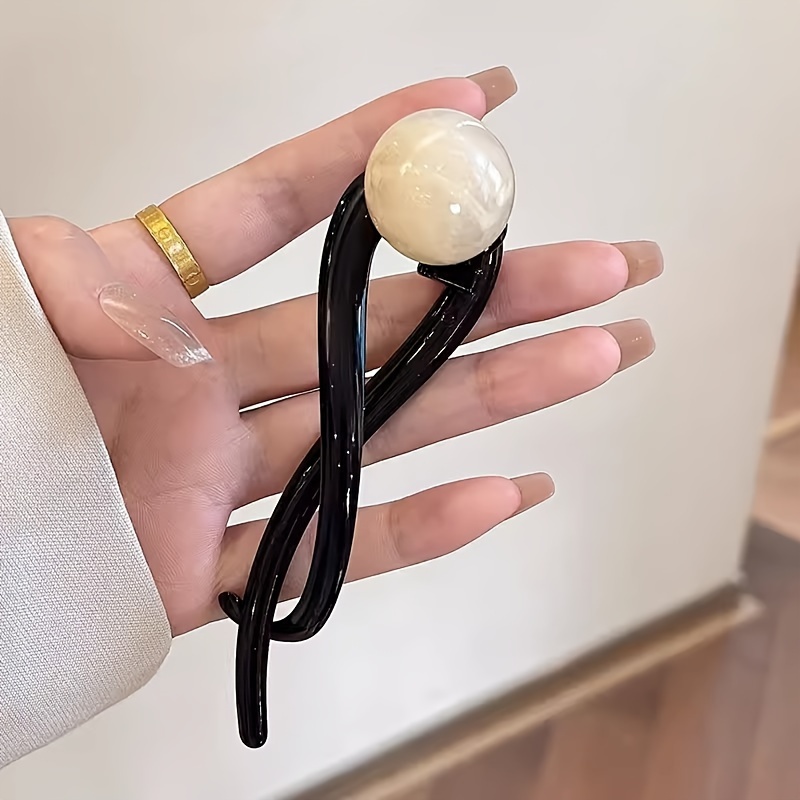 TEMU Fermaglio per capelli retr簷 grande a forma di "U" per fissare la parte posteriore della testa e tirare i capelli