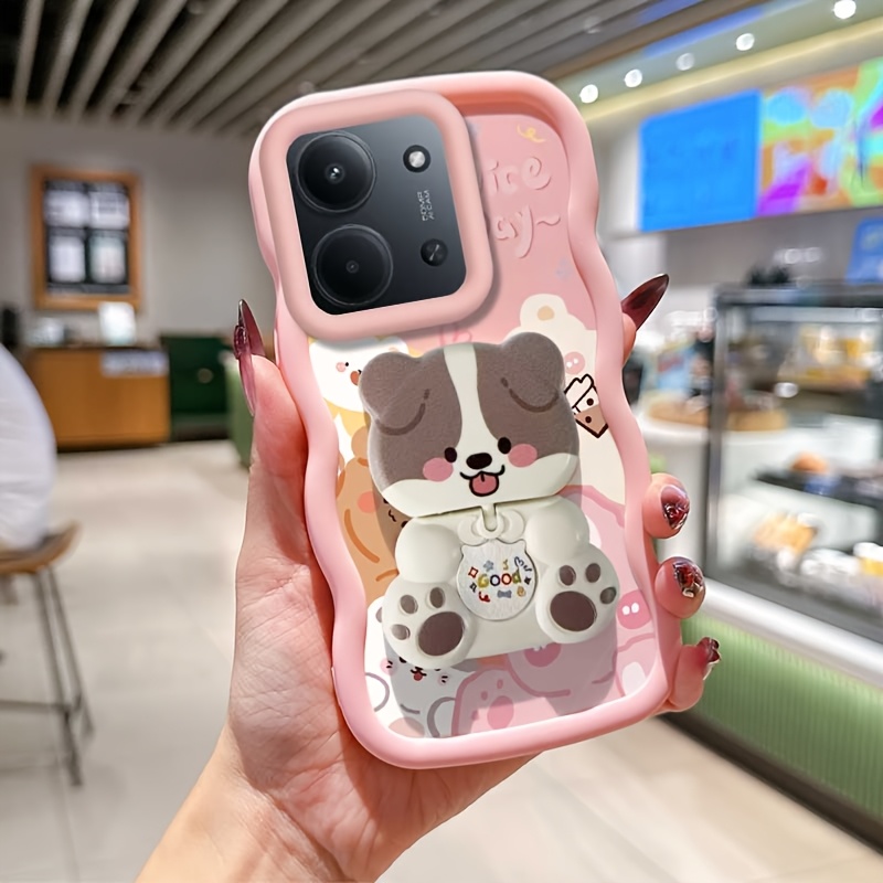TEMU para Teléfono - Redmi 15C Cachorro con Diseño de Soporte, Ideal para , Cómoda y Duradera, Compatible con Fundas para Redmi 15C