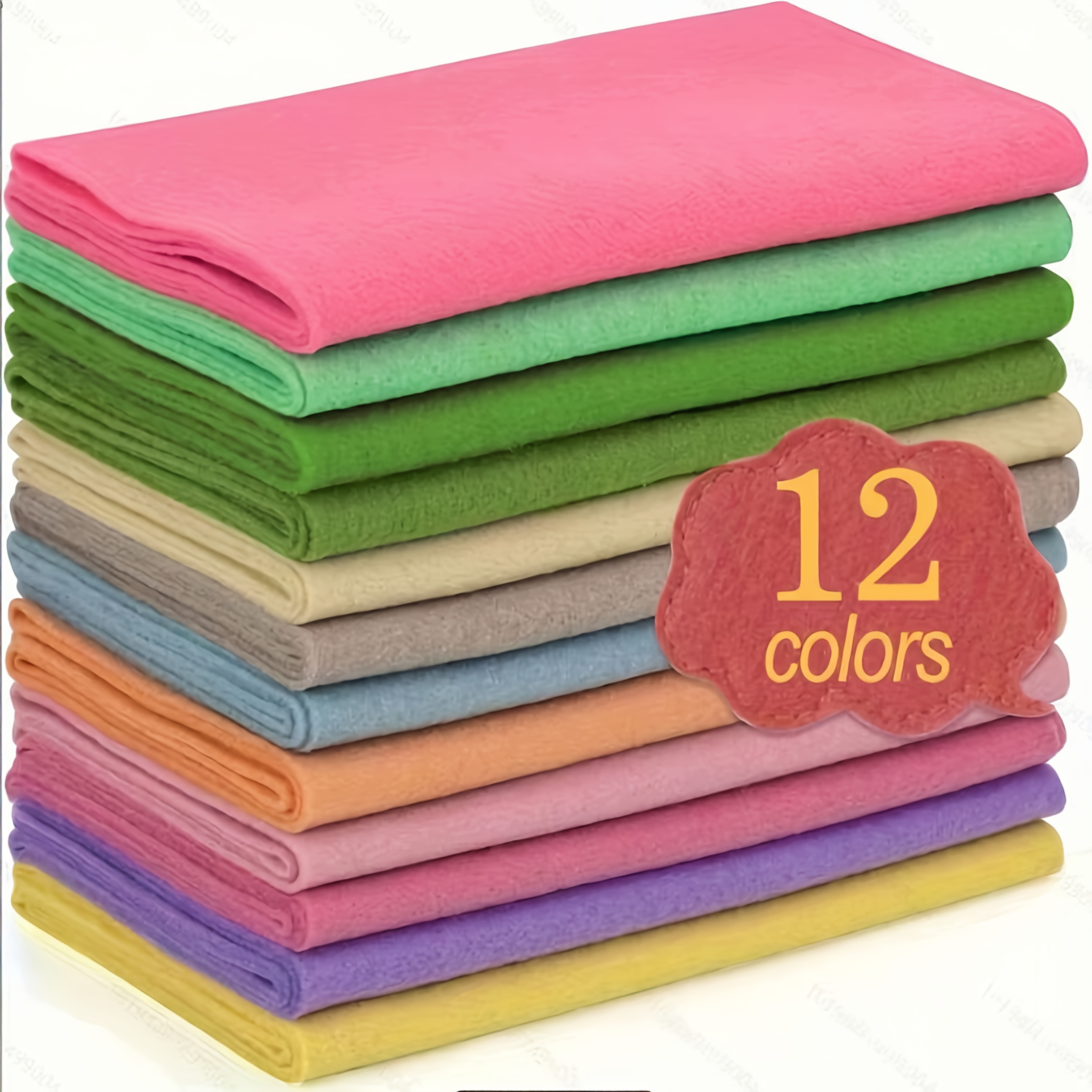 TEMU 12 Rouleaux de Tissu Non-Tissé de 8 pouces x 35 pouces, 1 mm d'épaisseur, Tissu de Feutre Coloré pour l'Artisanat en Maternelle, Création