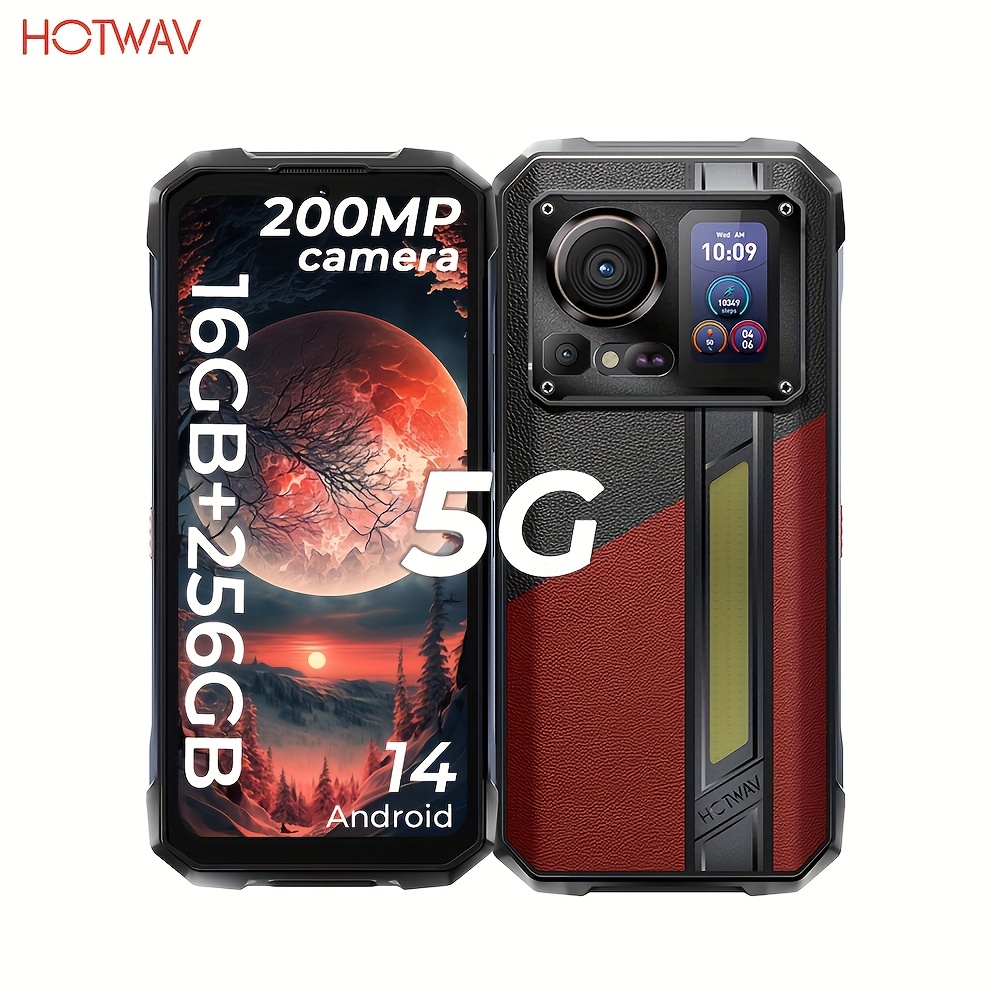 Image of Hotwav 7 Pro 5g Rugged Phone 7050 200mp Rear Camera 24mp (night Vision) 14 6.6'' Fhd+ 2.4k 120hz Display Smartphone 16gb (up To 20gb Expansion) 256gb Rom (up To 2tb Expansion) 10800mah Mobile Phone