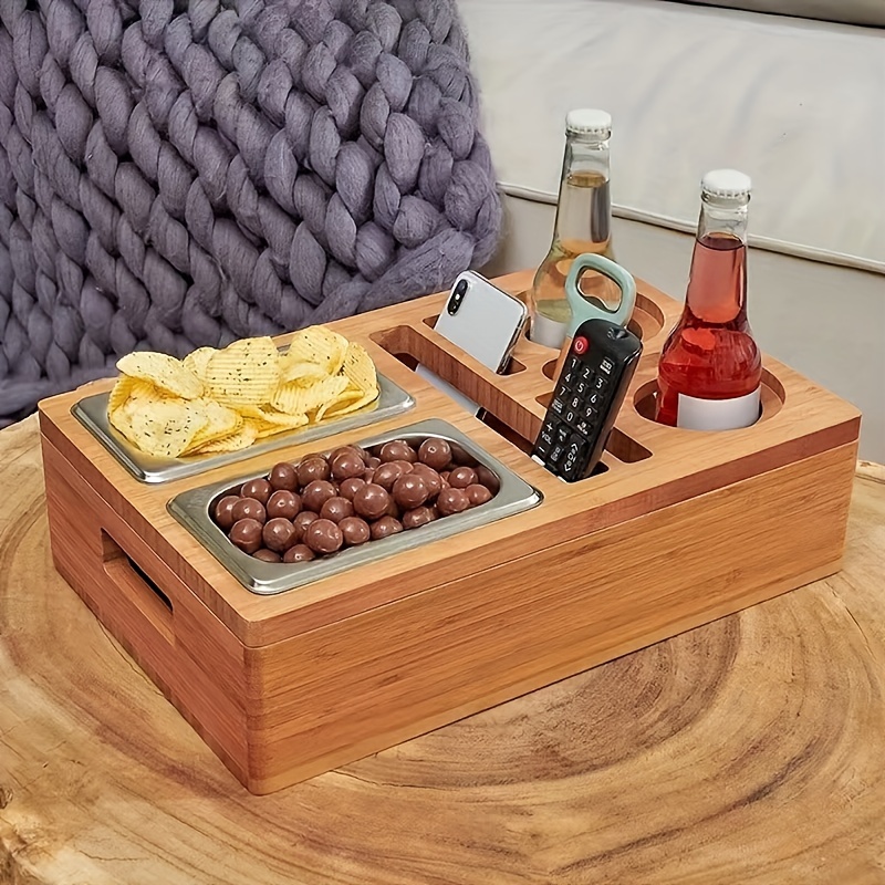 1pc Solid Wood Snack Box, Desktop Snack Storage Box, Wooden Snack Storage  Box, Stove Drink Remote Control Storage Wooden Box