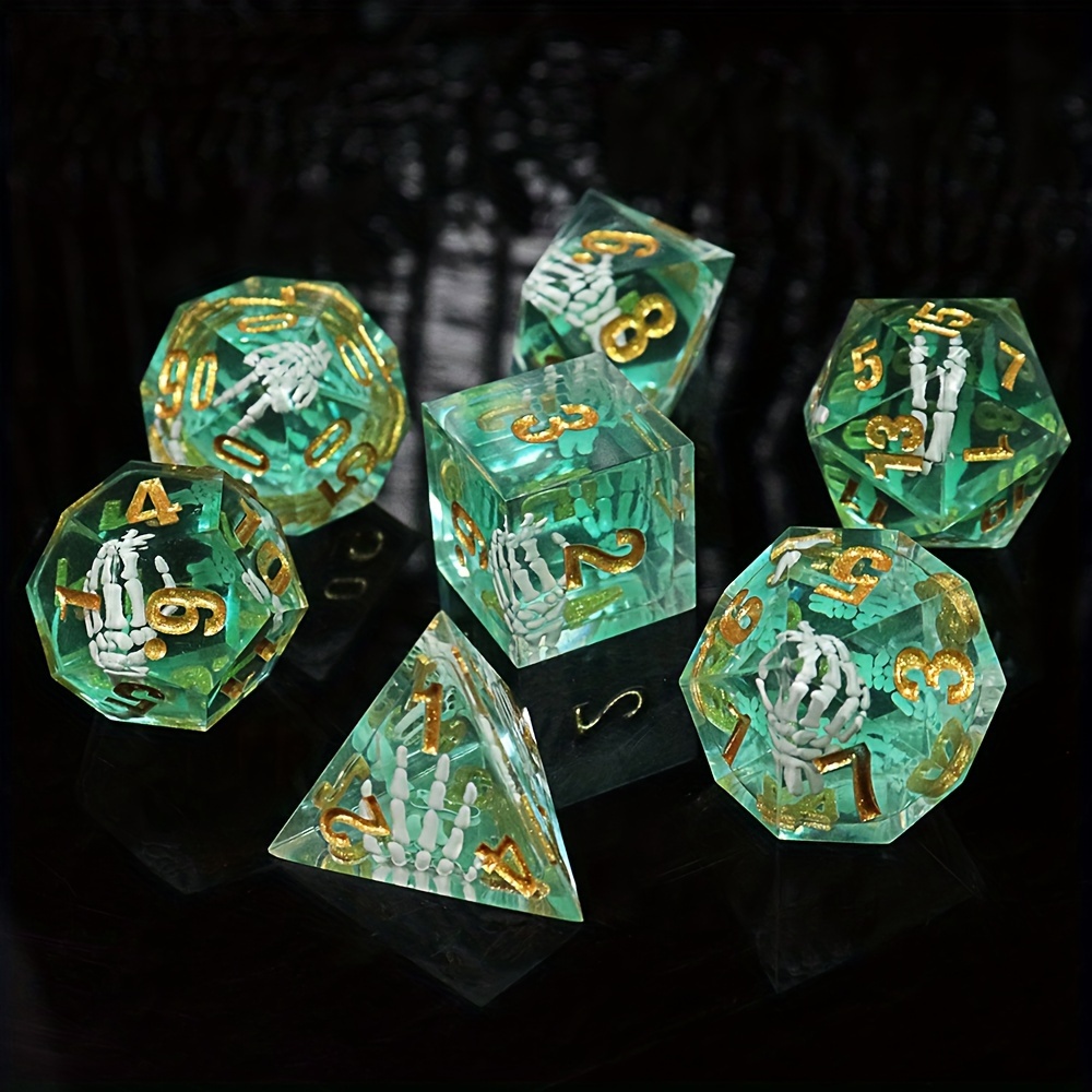 

7pcs New - Dice, A Set Of Dice That , Accessories, D4 D6 D8 D10 D12 D20 Christmas, Halloween