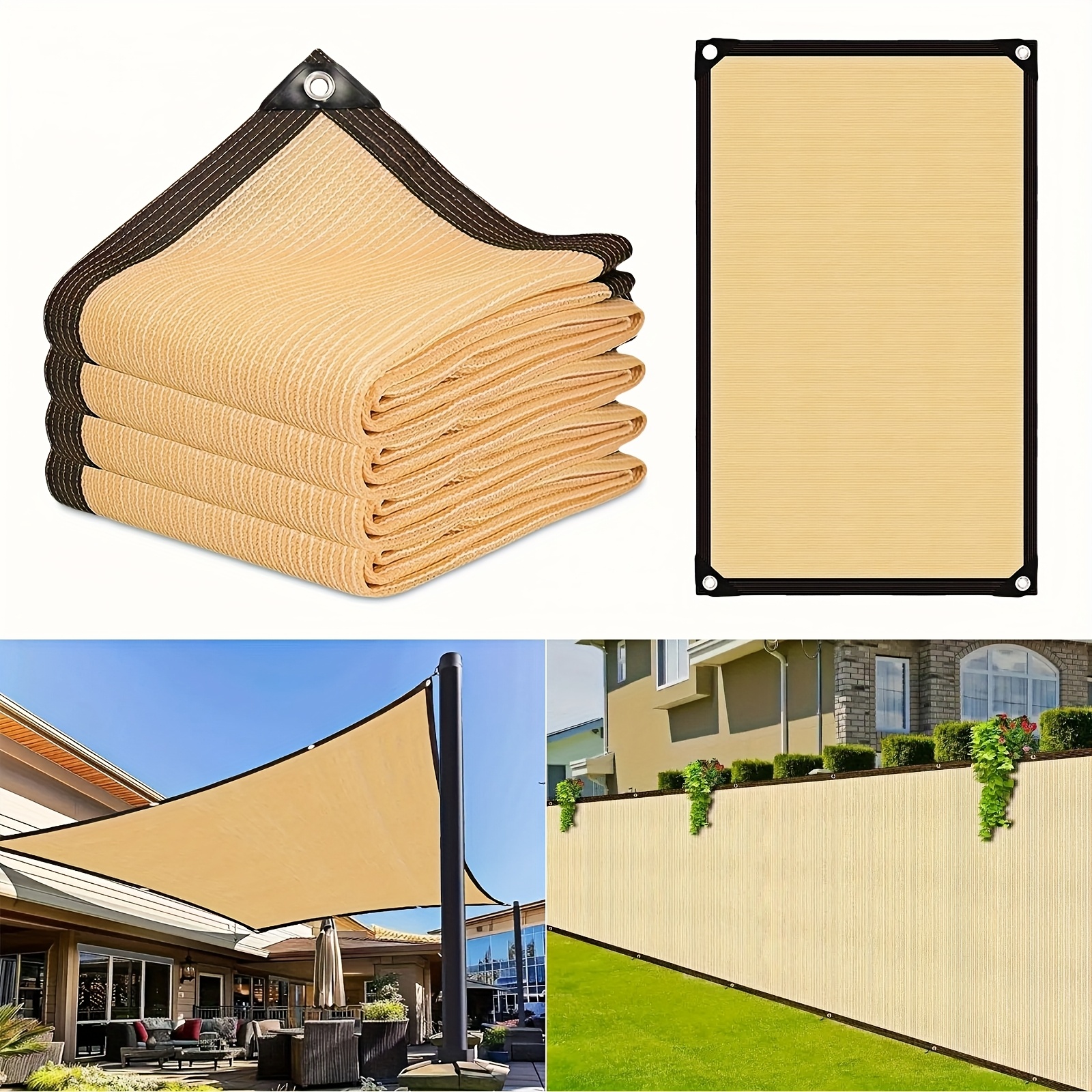 Sonnenschutz Segel - UV-Schutz Netz Für Balkon, Terrasse & Garten | Wetterfest