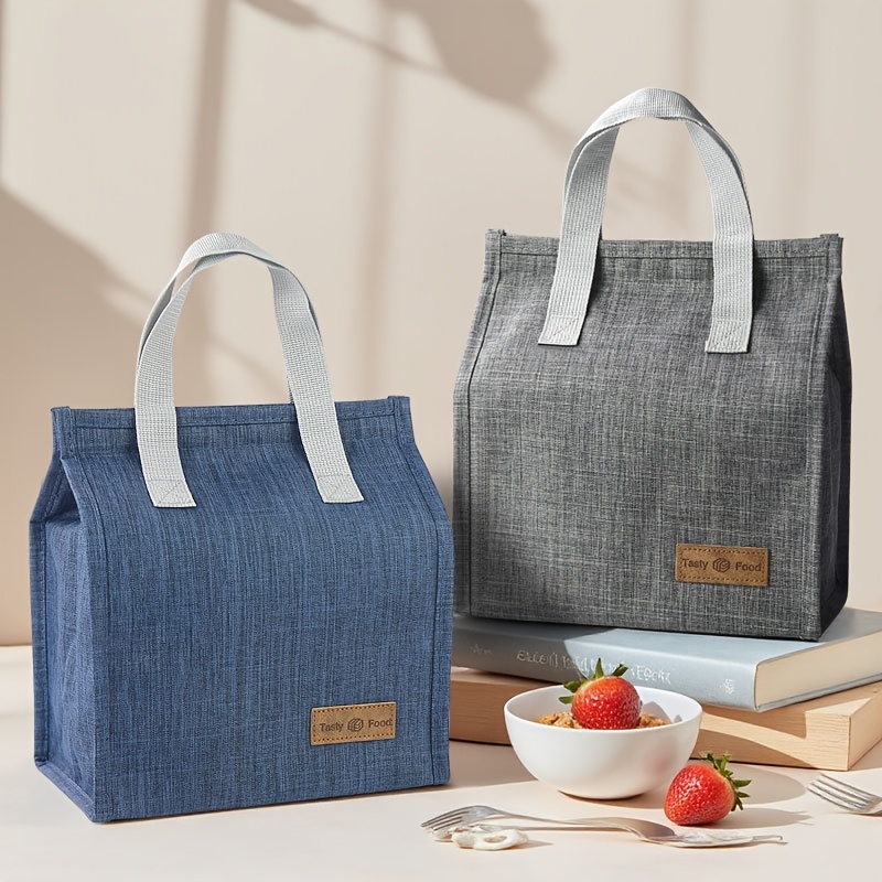 handheld insulated lunch bag lunch box bag exquisite solid color hand held insulation bag lunch box bag non food contact