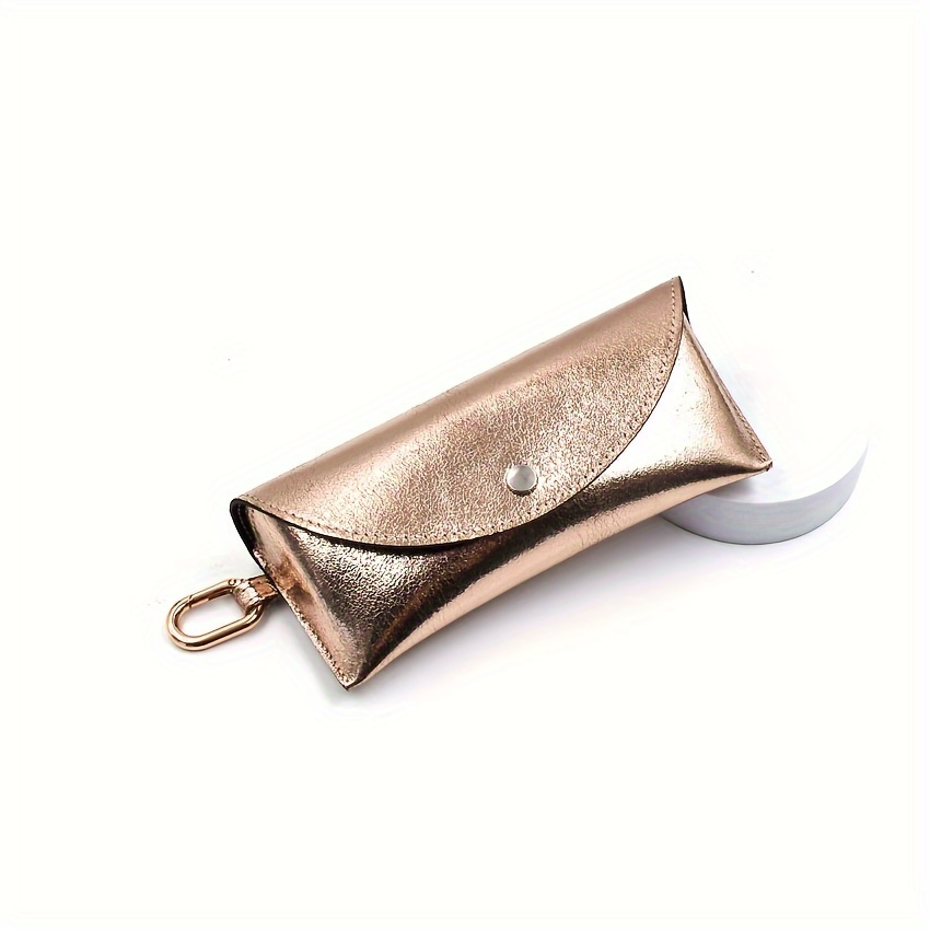 Golden Funky Eye Glasses Case With Hook Eyewear Protection Case Accessory