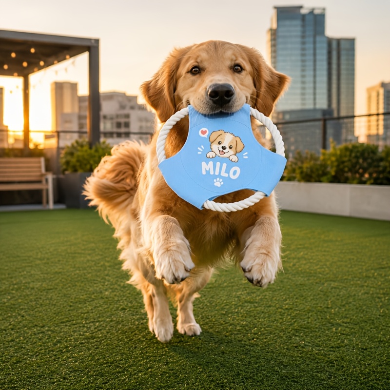 Customizable Pet Name Flying Disc for Dogs