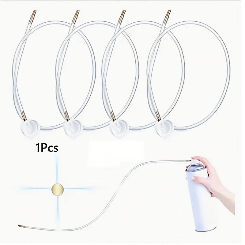 1pc Self-spray Paint Insert Nozzle Aerosol Spray Head With Hose, Air Conditioner Cleaning Extension Tube Accessory