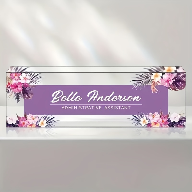 

Desk Nameplate, Personalized Office Desk , Tag For Men And Women, For Boss, Teacher, , , 1pc,