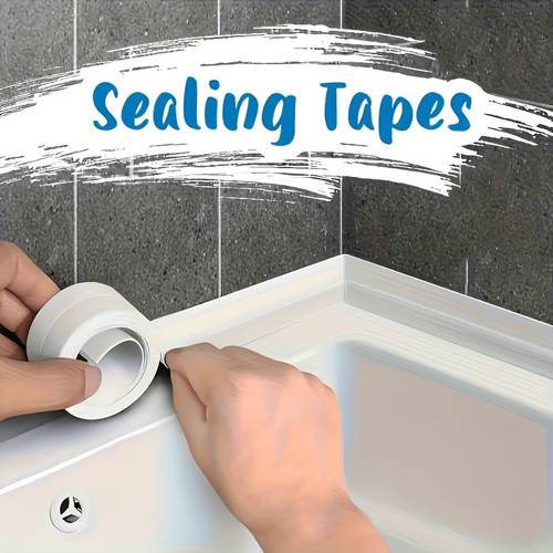 2 rolls 39 37 inches heavy duty self sealing and 3 in 1 for sealing bathtubs toilets etc suitable for bathroom workshop waterproof and bathtub sealing tape