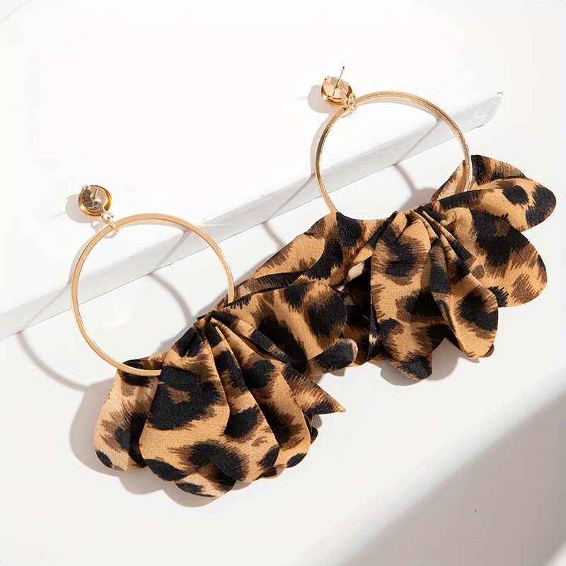 Leopard Print Dangle Earrings for Parties & All Seasons