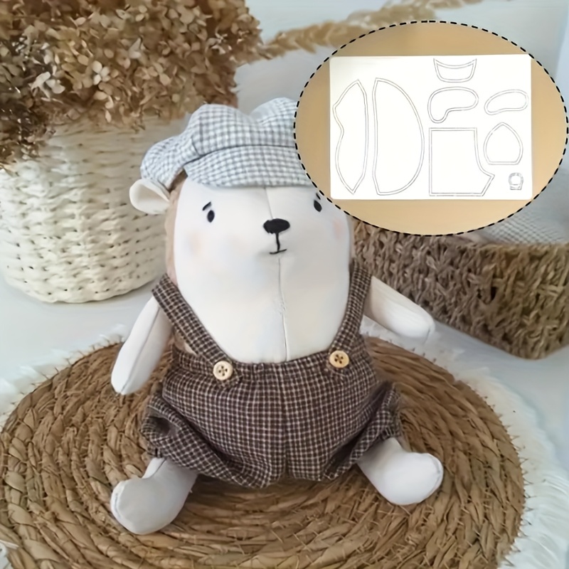 soft toy patterns cute bear hedgehog diy sewing templates Temu
