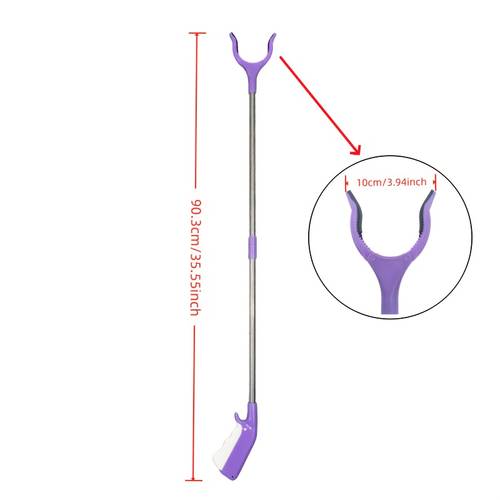 upgrade 35,5 greifzange, 360° drehbarer kopf & breite , faltbarer leichtbau-müllgreifer mit komfortablem griff – abfallpicker für senioren, schwangere, outdoor-nutzung (ideales geschenk)