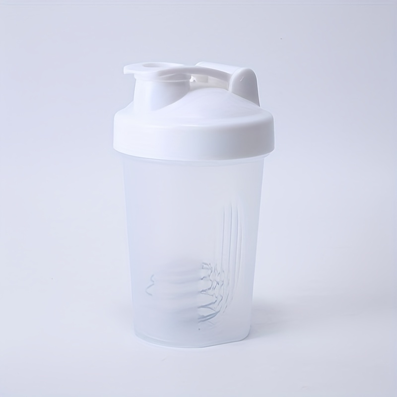 TEMU 400ml/14oz Protein Powder Shaker Cup With Mixing Ball - Durable Plastic Fitness Shaker Bottle For Protein Shakes, Sports Drinks & Meal Prep -