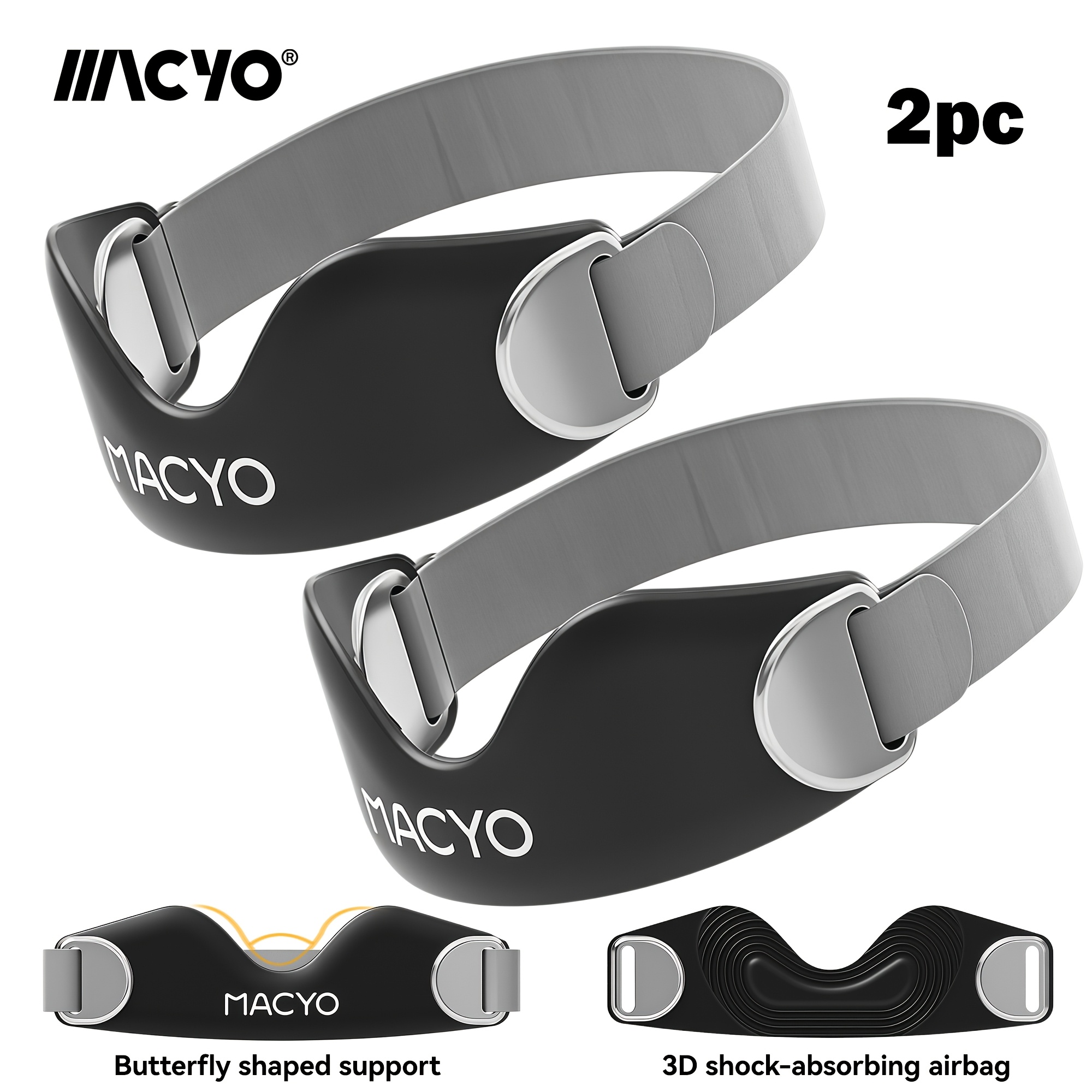 TEMU MACYO 1 pz/2 pz Ginocchiere con Supporto Rotuleo, Ginocchiere Regolabili in Silicone con Supporto Rotuleo, Traspiranti e Antisudore | Adatte per