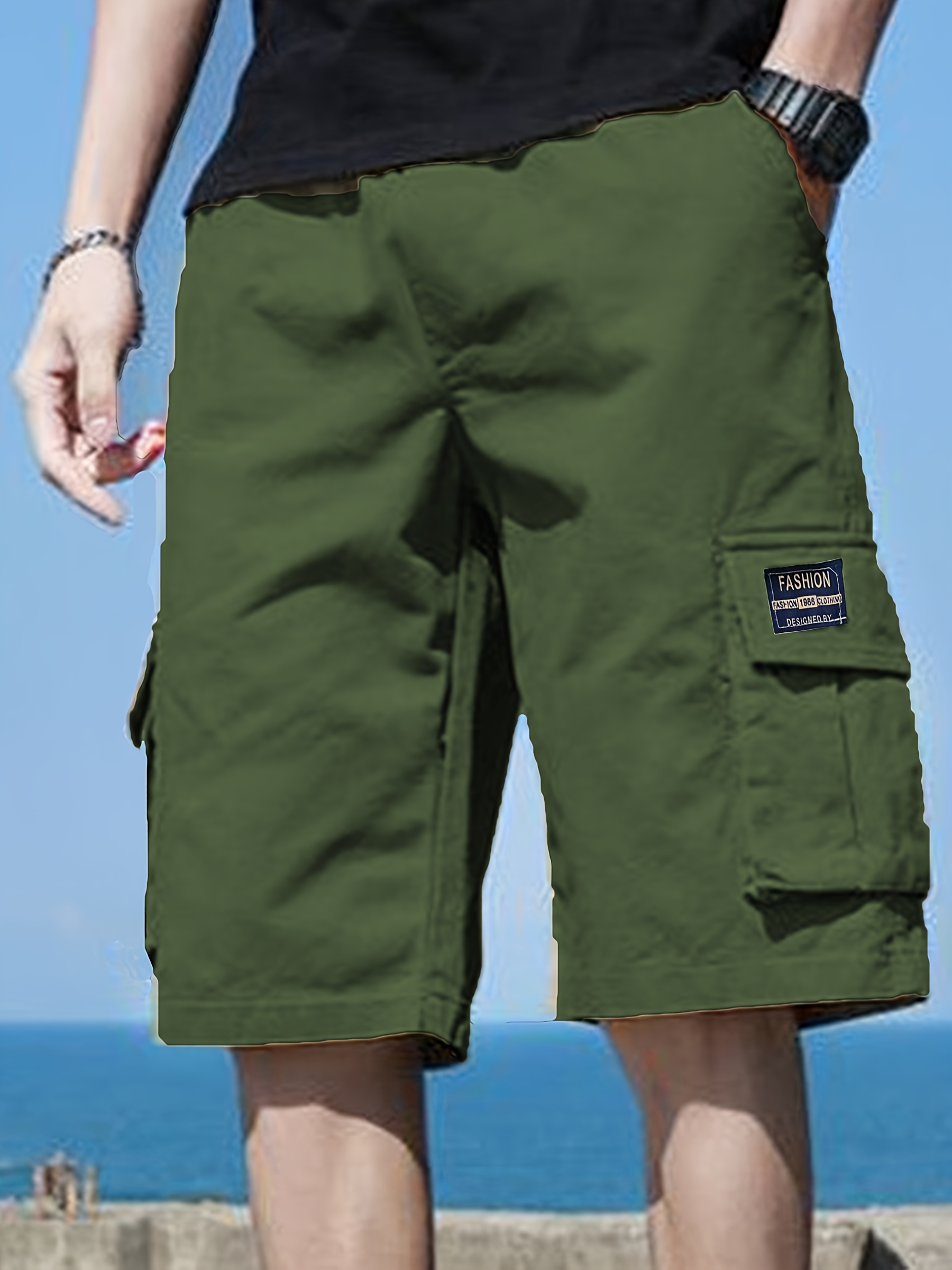 Cargo Shorts Men UK Sale Clearance,Men's Work Shorts With Pockets Casual Smart Cotton Stretch Fit Combat Shorts Workout Hiking Work Utility & Safety