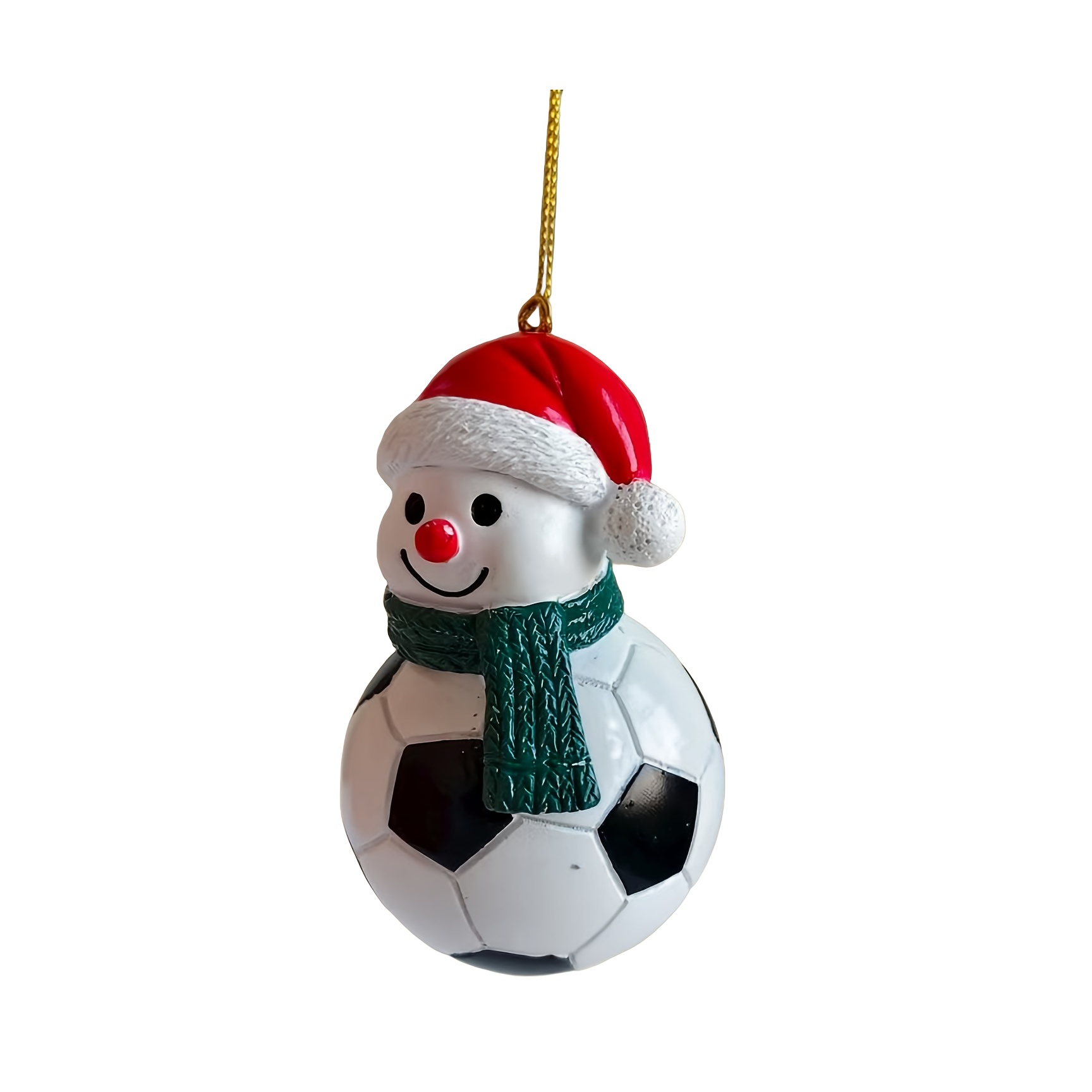 TEMU A Christmas Decoration Pendant Featuring A Snowman Design With Football Elements, Perfect For Adorning Christmas Trees And Other Settings During