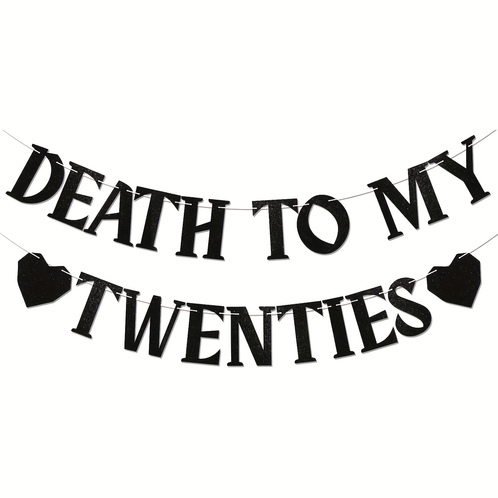 Image of A Set Of Banners For My - Farewell To Beautiful Youth, The End Of Banner, Dirty , Goodbye To My , Fun Decorations For A Thirtieth Birthday