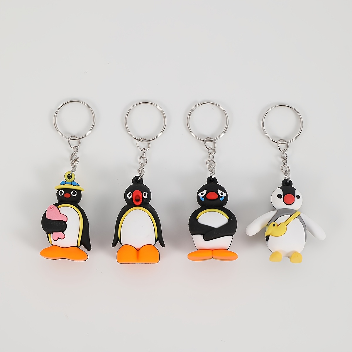 

4 Cartoon - Penguin Keychains Key Rings Key Chains Ornaments Suitable For Back-to-school Gifts, Activities, Parties, Holidays And Small Gifts