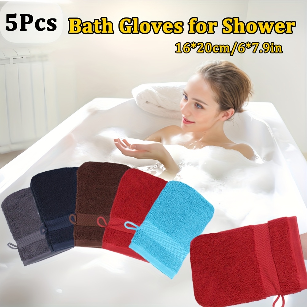 5pcs Bath Gloves for Shower, Soft and Comfortable Wash Mitts