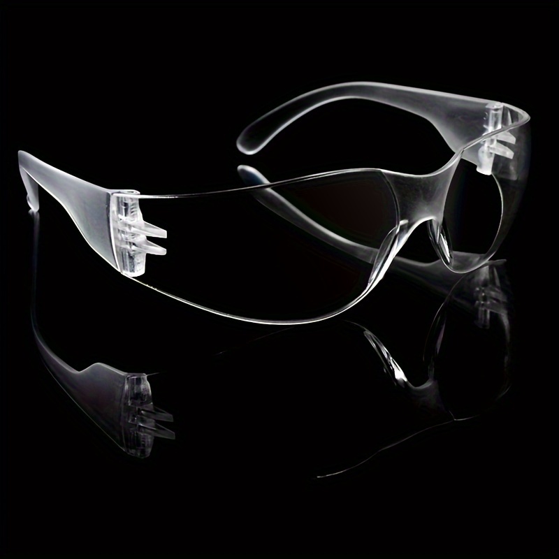 TEMU Lightweight Clear Cycling Glasses - Windproof & Dustproof, Durable For Outdoor Leisure