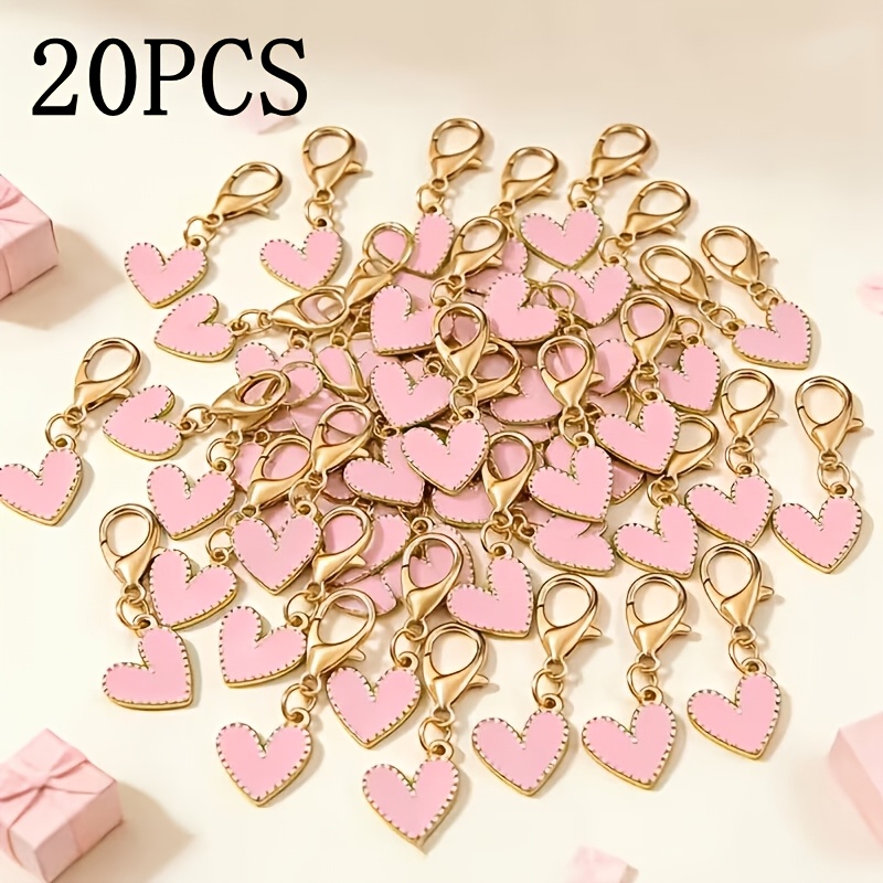TEMU 20 piezas de llaveros de rosa y , colgantes de esmalte, adecuados para mochilas, carteras, accesorios de zapatos, se pueden usar como regalos de