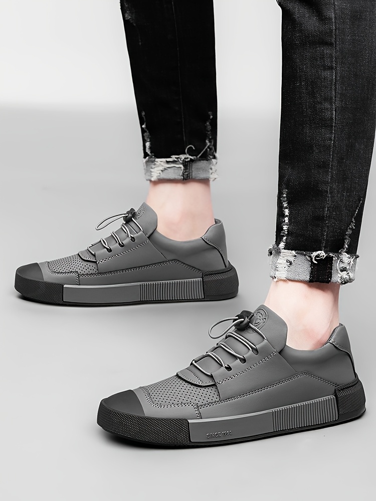 CLOHOO Brand Men'S Shoes with Rubber Soles, Stylish Sports Casual Shoes, Street-Style Skate Shoes, Popular New Breathable Soft-Soled Comfortable Men'S Shoes, Youth British Style Men'S Footwear