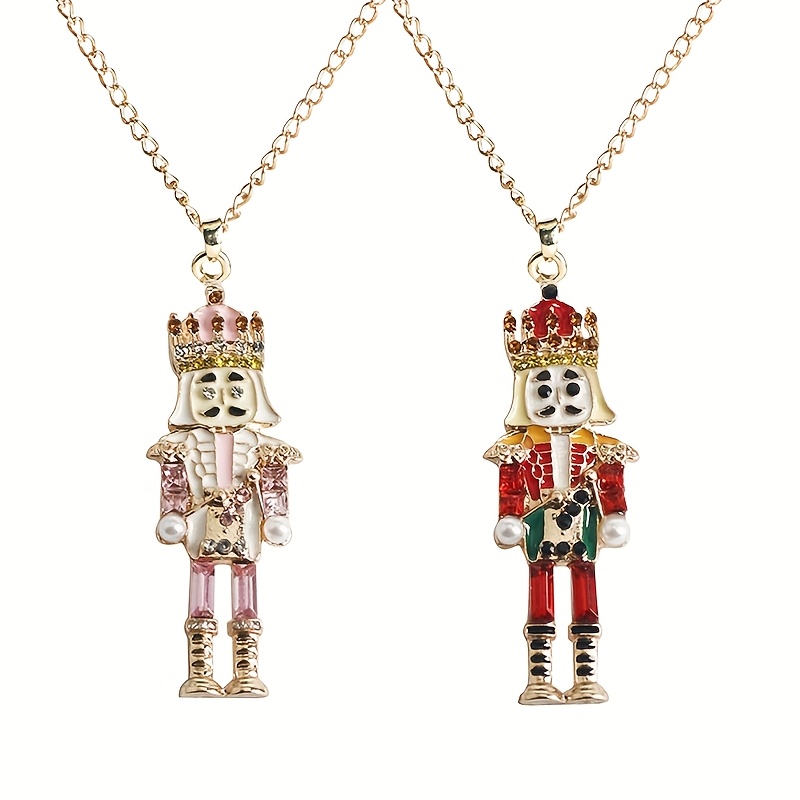 

Cartoon Nutcracker King Soldier Pendant Necklace In Zinc Alloy,