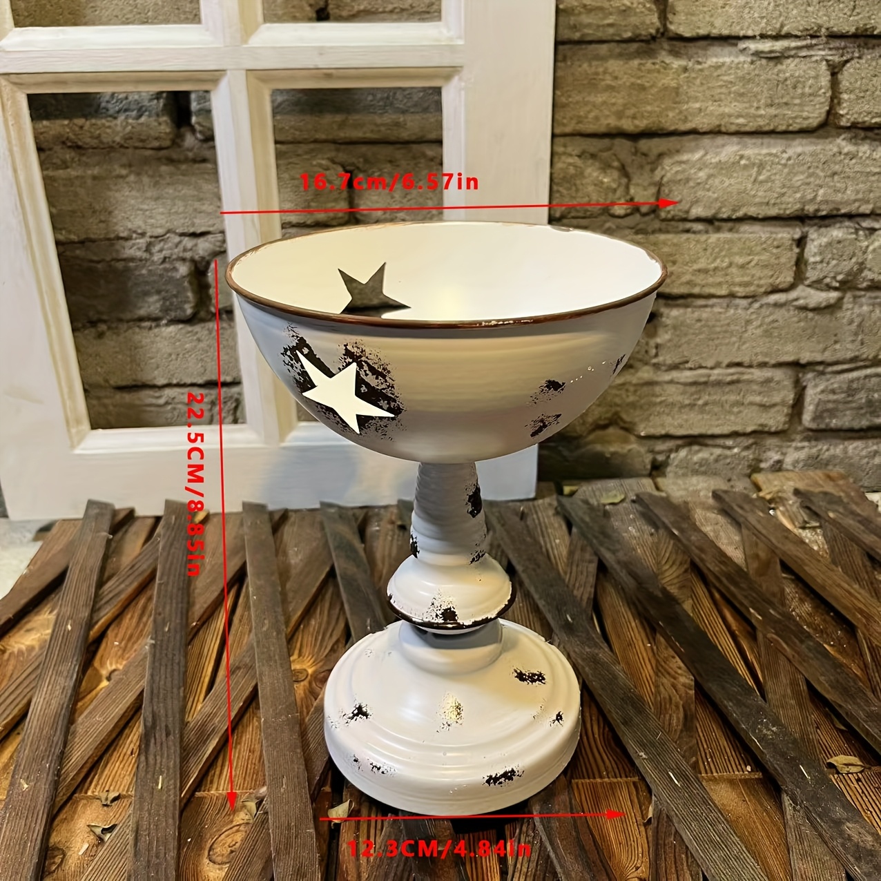 Outdoor Wrought Iron Retro Embroidered Star Oval Garden High-legged Planting Flower Pot Pastoral Flowers And Plants Succulent Planting Gift Home Decor