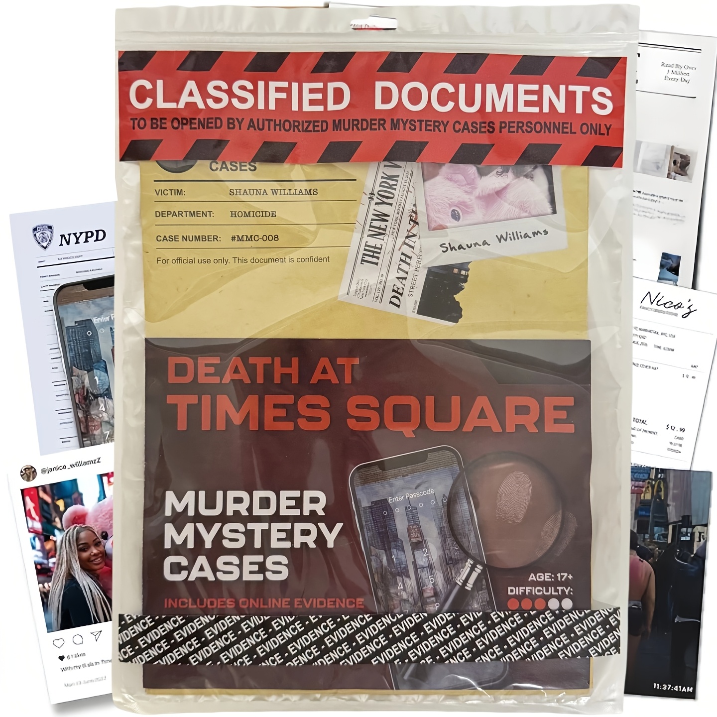 Murder Case Game for Adults, Immersive Detective Experience