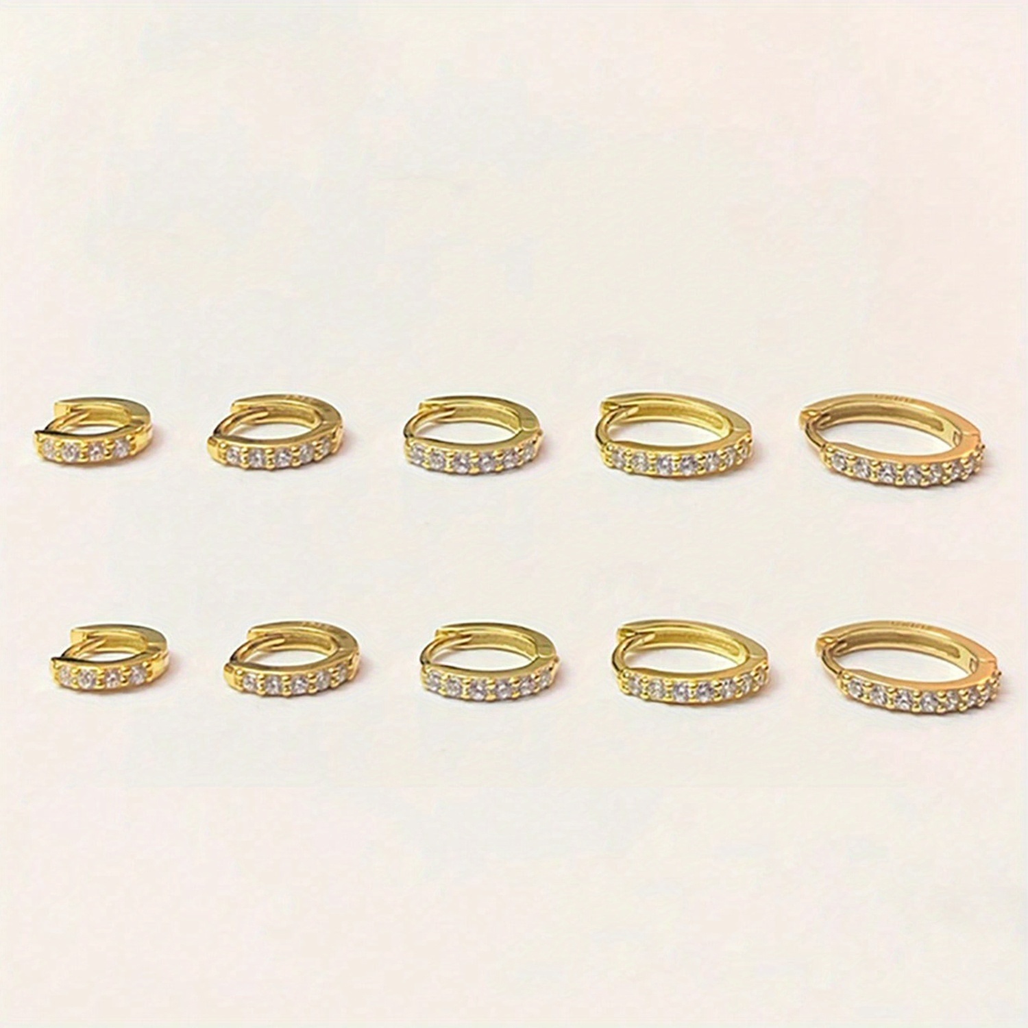 TEMU 5 Pairs Small Hoop Earrings Set For Women, Cartilage Hoop Earrings Lightweight Small Hoop Huggie Earrings Multiple Piercing Hypoallergenic Cartilage Hoop Earrings For Women Trendy Jewelry Gifts