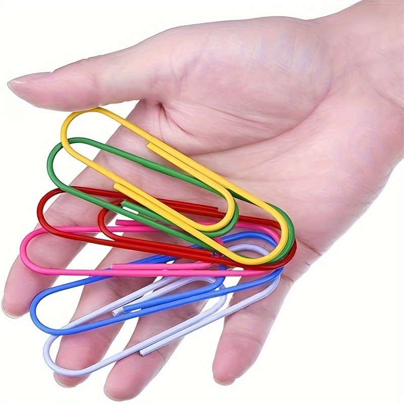 

40-pack Jumbo Vinyl Coated Paper Clips, Multi-colored, Resistant Metal For Office And School Organization