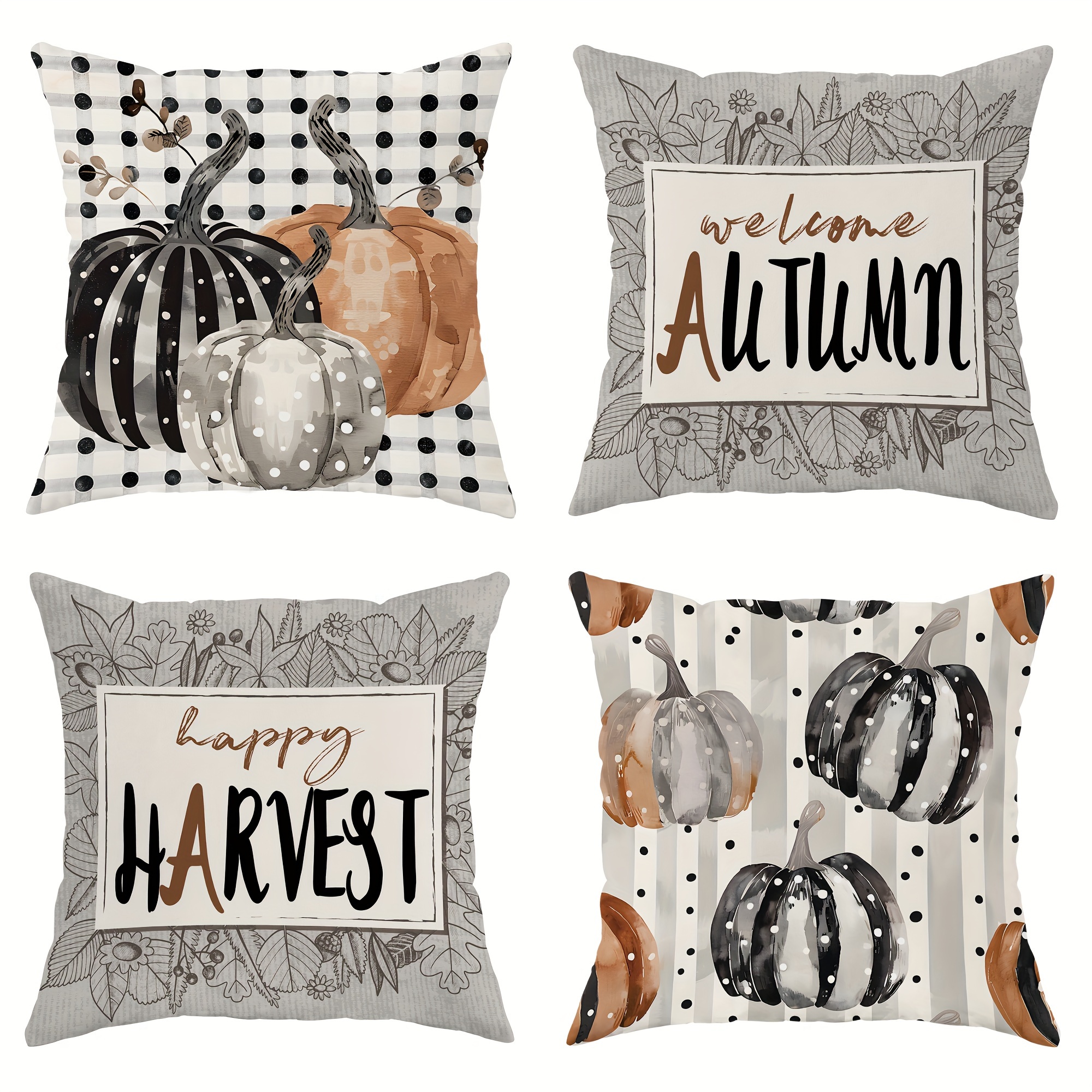 

4pcs Fall - , , Decor And - 18in*18in One- For Sofa Bed Decoration